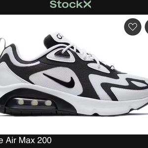 Nike Black & White Air Max 200